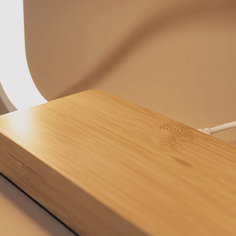 Lampada a 3 intensità con caricatore wireless per cellulare - immagine 5
