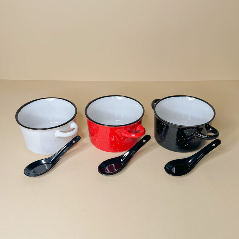 Bowl ciotola zuppiera in ceramica stile vintage - immagine 2
