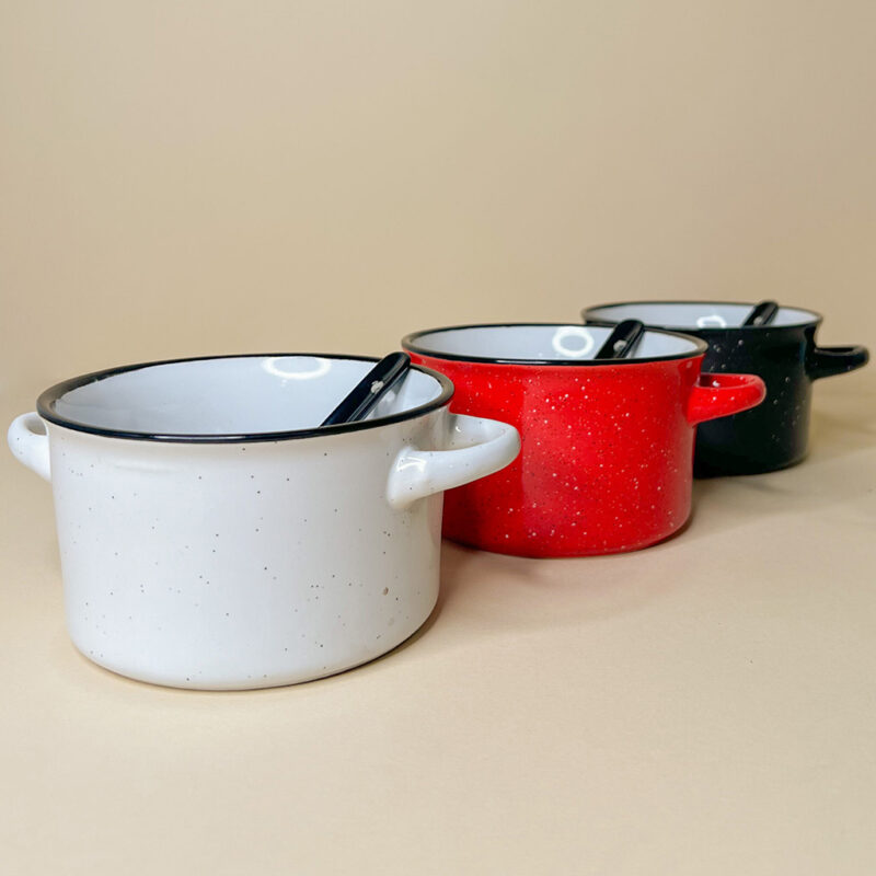 Bowl ciotola zuppiera in ceramica stile vintage - immagine 3