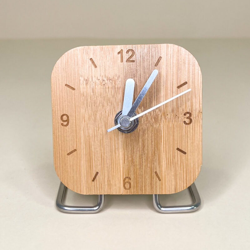 Orologio in Bamboo con Supporto - immagine 4
