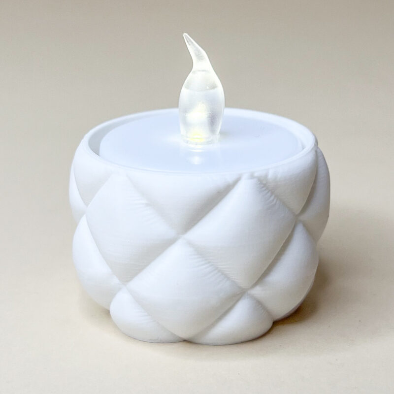 Porta Tea Light Effetto Trapuntato Jr - immagine 4
