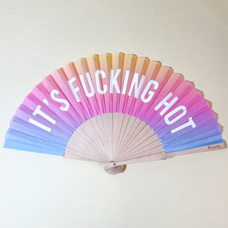 Ventaglio It's Fcking Hot Arcobaleno